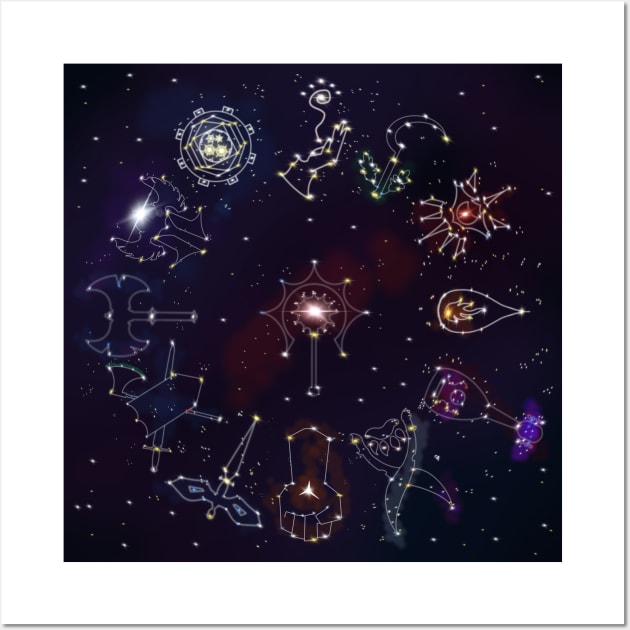 DnD Constellation Wheel Wall Art by Levi Mote